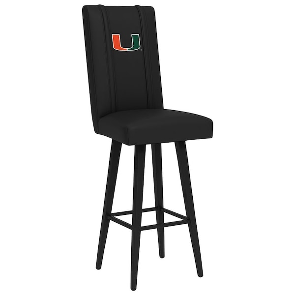 Dreamseat Swivel Bar Stool 2000 with Miami Hurricanes Logo XZ2000BSSBLK-PSCOL12110 - main